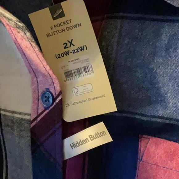 Terra Sky button down shirt, size 2X - Picture 3 of 7